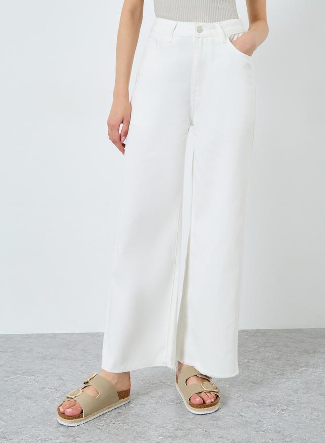 Take Two Solid Mid Rise Wide Leg Jeans - Image 2