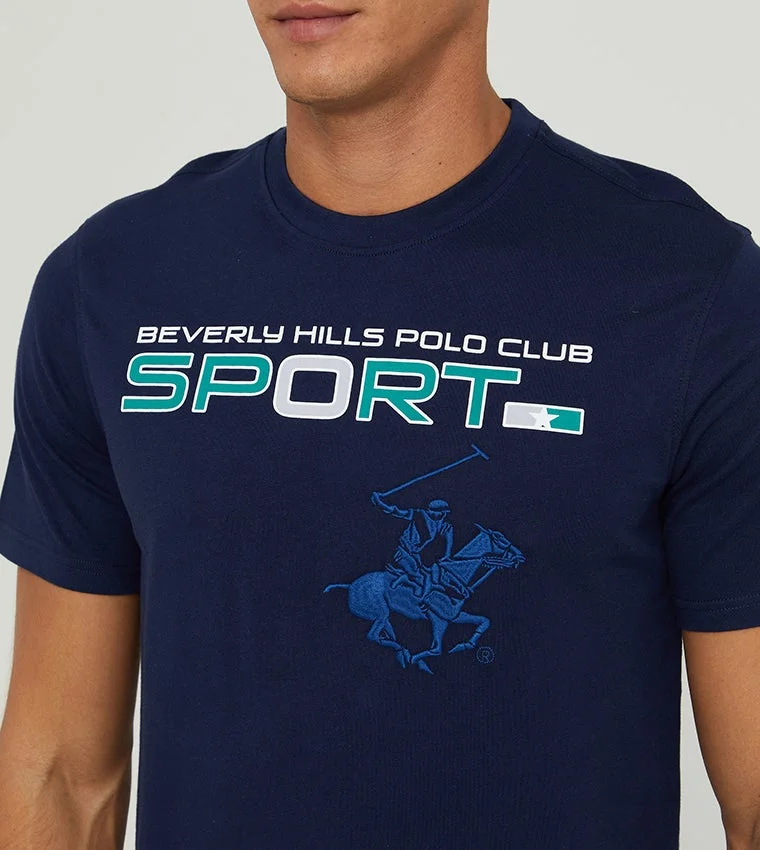 BEVERLY HILLS POLO CLUB  Logo Printed Short Sleeves T-Shirt for Men | Best Price UAE