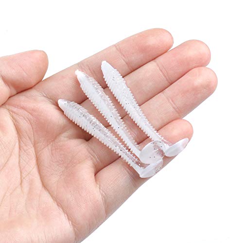 RUNCL Swimbaits Paddle 10/20/30/40PCS, 5/4/3/2 Inchs Paddle Tail, Soft Lure for Trout Crappie Bass, Durable Plastic Bait Swimmer for Saltwater/Freshwater, Fishing Lover's Gift - Image 5