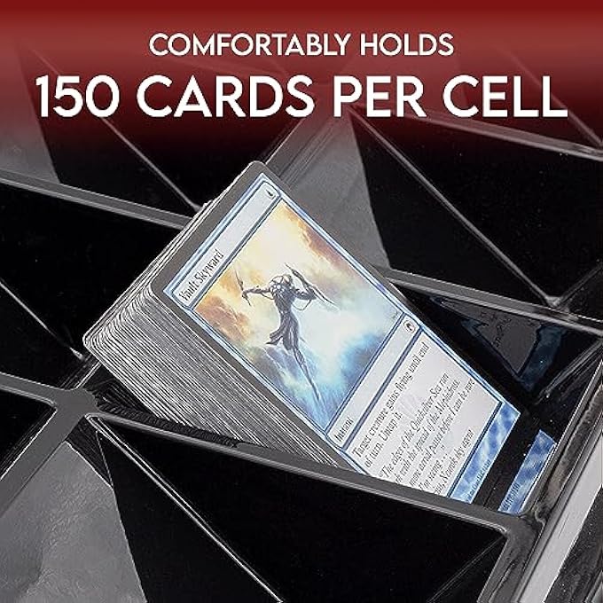 Toy Vault Trading Card Sorting Trays and Dealer Trays 3Pack 15Slot Large Black Card Tray Organizer for CCG Games and Board Games - Image 4