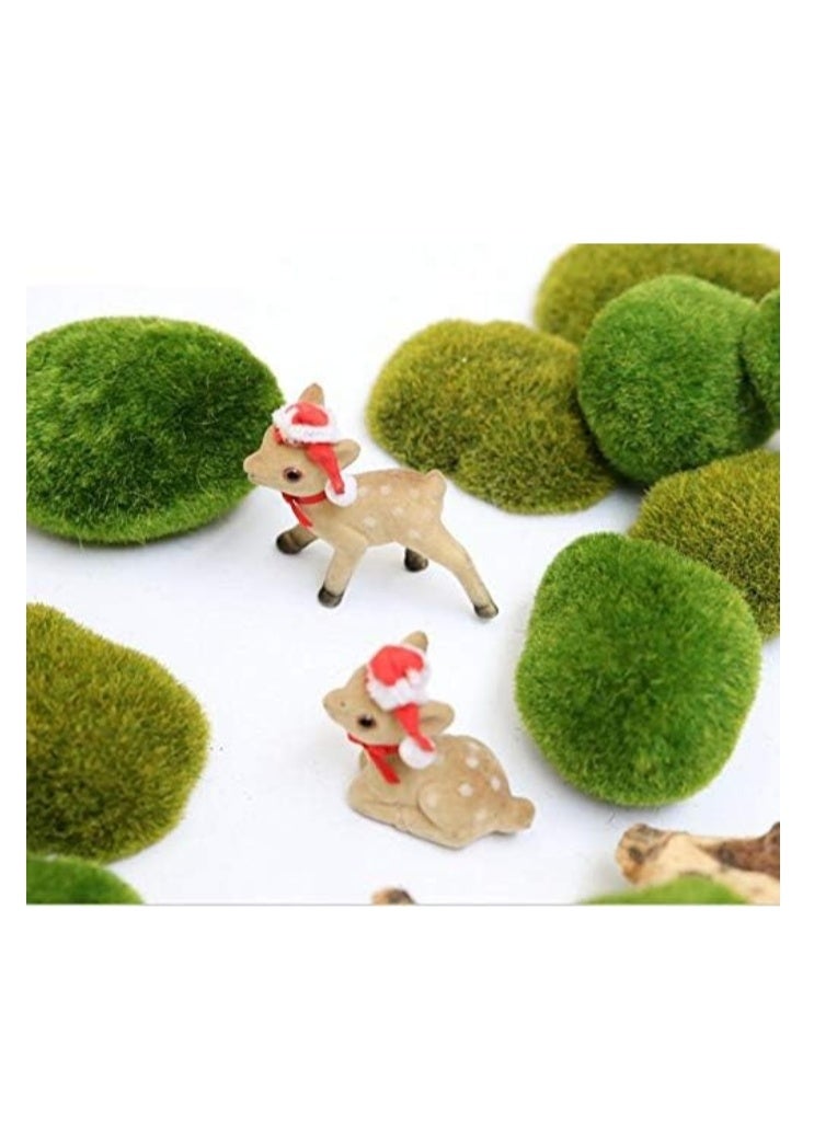 الواحة-TH 12 قطعة من صخور الطحالب الاصطناعية، عشب أخضر، أحجام مختلفة، أحجار طحالب لتنسيقات الزهور، المناظر الطبيعية المصغرة، حدائق الجنيات، الأعمال اليدوية - Image 2