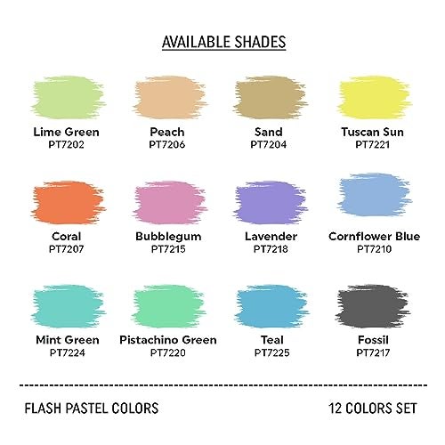 Flash Pastel Acrylic Colours-Rich Pigments Non Fading Non Toxic Acrylic Paint Set for Artists Professionals Students Hobby Painters (Set of 12 Colors-15 ml each, Multi) - Image 2