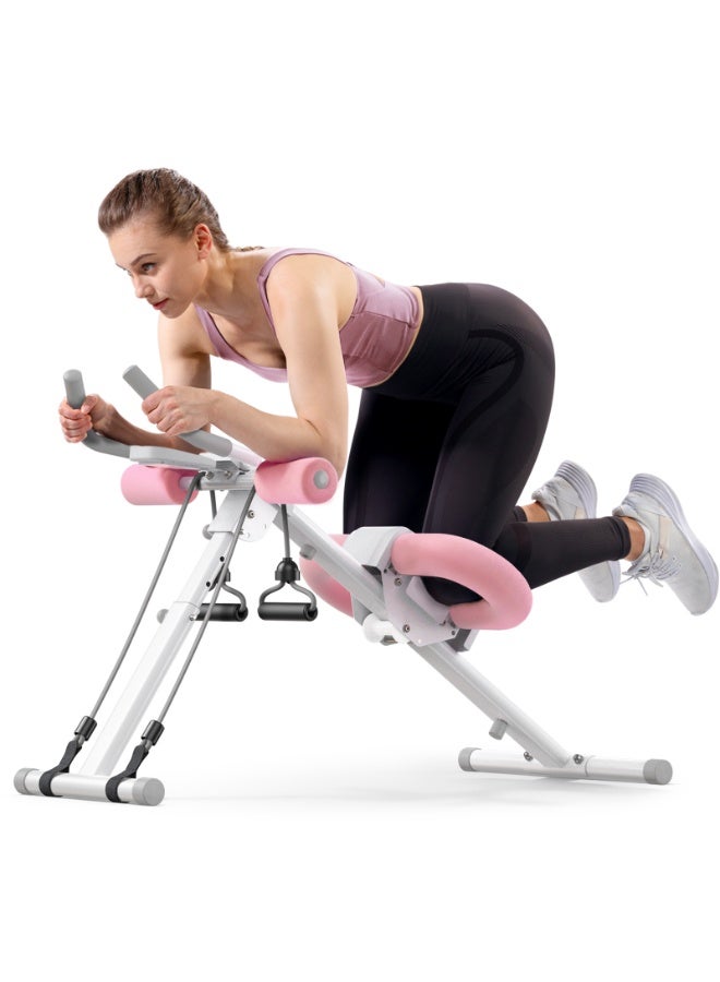 ميراتش جهاز تمارين البطن من ميراش، جهاز تدريب عضلات البطن قابل للتعديل لتمرين عضلات البطن في صالة الألعاب الرياضية المنزلية، قابل للطي، يحمي الركبة، جهاز تدريب عضلات البطن لتمرين عضلات المعدة - Image 1