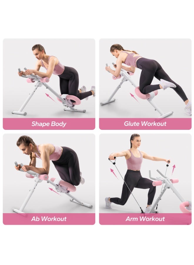 ميراتش جهاز تمارين البطن من ميراش، جهاز تدريب عضلات البطن قابل للتعديل لتمرين عضلات البطن في صالة الألعاب الرياضية المنزلية، قابل للطي، يحمي الركبة، جهاز تدريب عضلات البطن لتمرين عضلات المعدة - Image 2