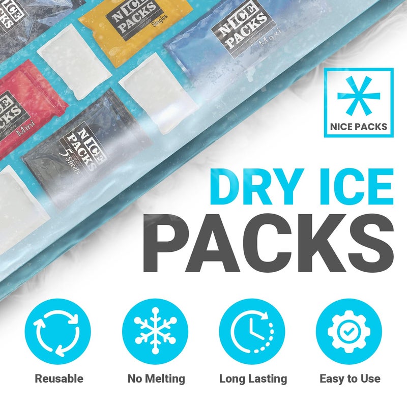 LIVE 2DAY Nice Packs Reusable Dry Ice Packs for Coolers, Lunch Boxes, Frozen Food Shipping - Flexible and Long Lasting (10 Large Sheets) - Image 2