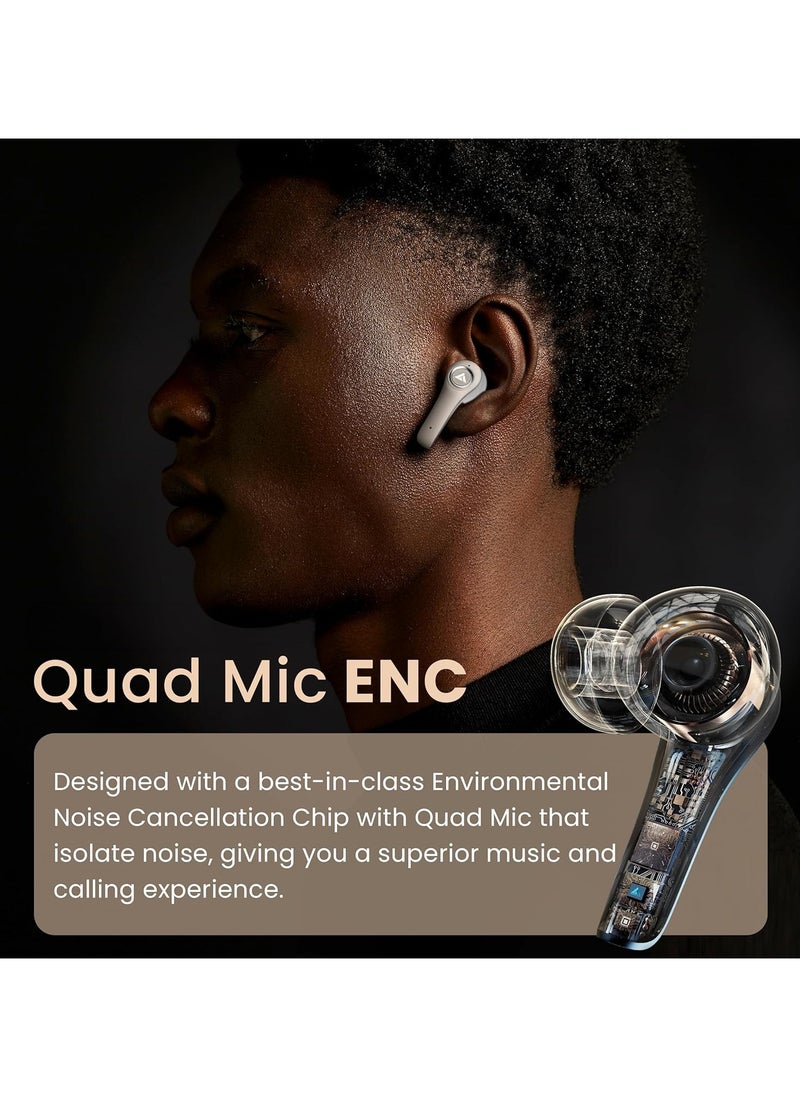 Boult Audio - X50 with 40Hr Battery, Quad Mic ENC, 45ms Ultra Low Latency, Made In India, 5.1 Bluetooth Headset (Black, True Wireless) - Image 1