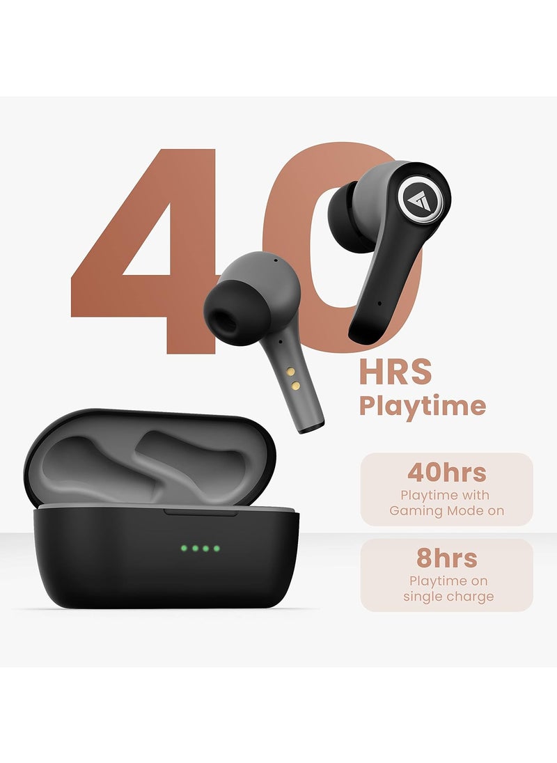 Boult Audio - X50 with 40Hr Battery, Quad Mic ENC, 45ms Ultra Low Latency, Made In India, 5.1 Bluetooth Headset (Black, True Wireless) - Image 1