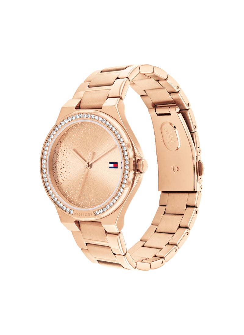 TOMMY HILFIGER Round Analog Women's Carnation Gold Case Wrist Watch - 1782643  - Image 2
