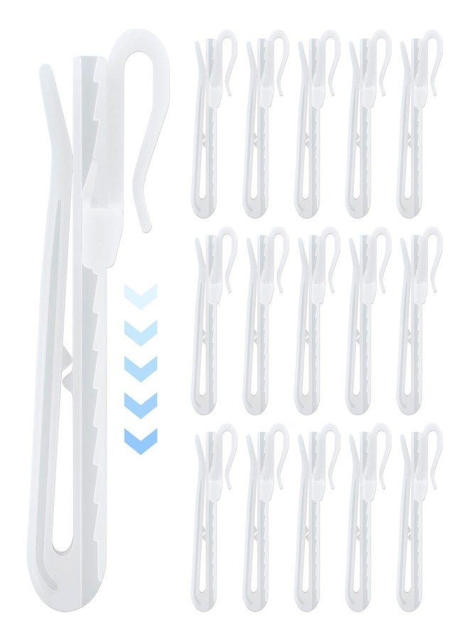 Loyanger 80 Pcs Plastic Curtain Hooks,Adjustable Pinch Pleat Hooks Curtain Hooks Clips for Window Door and Shower C-urtain(Size:80 pcs) - Image 1