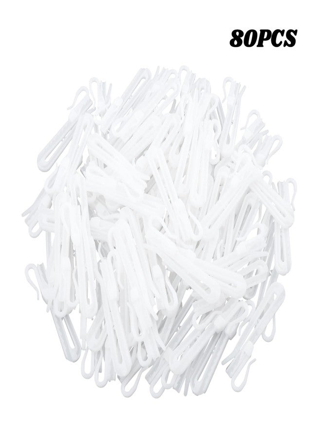 Loyanger 80 Pcs Plastic Curtain Hooks,Adjustable Pinch Pleat Hooks Curtain Hooks Clips for Window Door and Shower C-urtain(Size:80 pcs) - Image 3