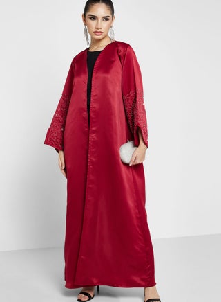 Embellished Detail Abaya With Sheila