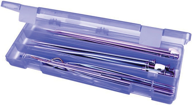 ArtBin 6932AB Hook & Needle Nook, Knitting & Crochet Organizer, [1] Plastic Storage Case, Translucent Periwinkle - Image 1