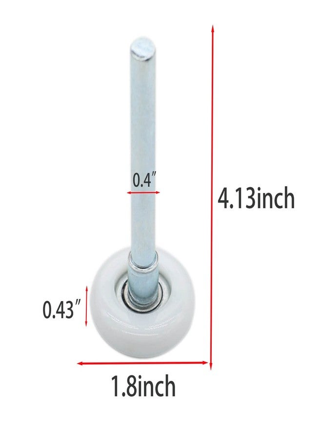 Baudelun 2 Packs 1.8" Nylon Garage Door Roller 4" Stem, Quiet Garage Door Wheels for Garage Door Track Replacement, Durable and High Load 11 Ball Bearing - Image 2