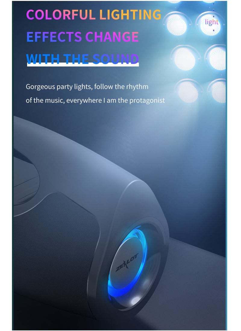 Zealot - Subwoofer Bluetooth Handheld Speaker K-song Wired Microphone - Image 1