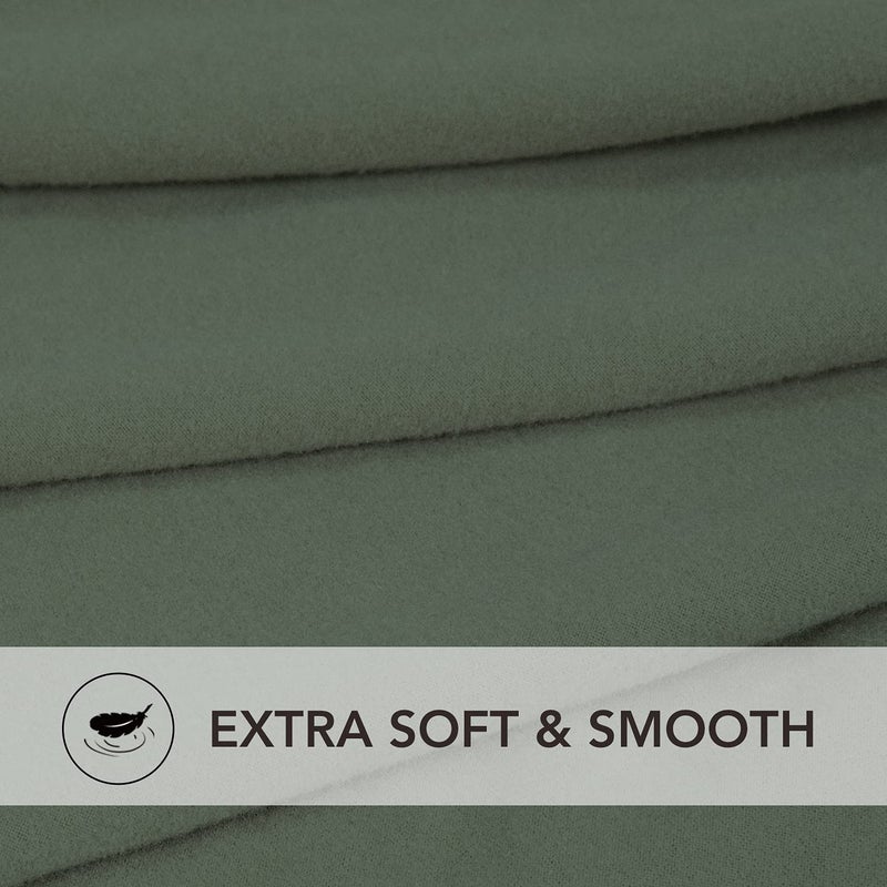 PureFit Super Stretch Sectional Couch Covers - 2 pcs Spandex Non Slip Sofa Covers with Elastic Bottom for L Shape Sectional Sofa, Great for Kids & Pets (3 Seat Sofa + 3 Seat Chaise, Greyish Green) - Image 4