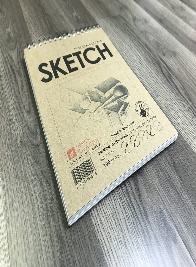 رسم تخطيطي لتصميم الأفكار. دفتر رسم ذو غلاف سلكي. أعلى الغلاف. متعدد الوسائط. (8.5 بوصة × 11 بوصة) WB-50100-TS. (كتاب واحد) - Image 3
