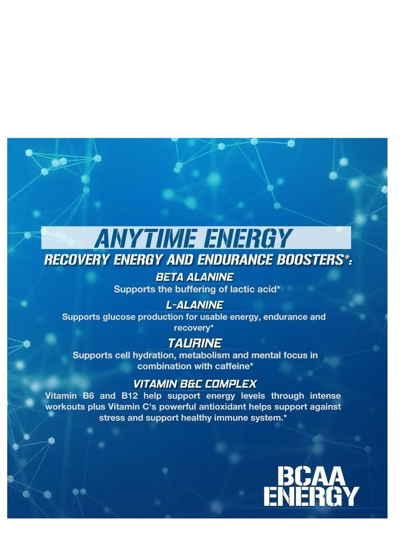 EVLUTION NUTRITION BCAA Energy - High Performance, Energizing Amino Acid Supplement for Muscle Building, Recovery, and Endurance, Blue Raz 9.52oz (30 Servings)  - Image 5