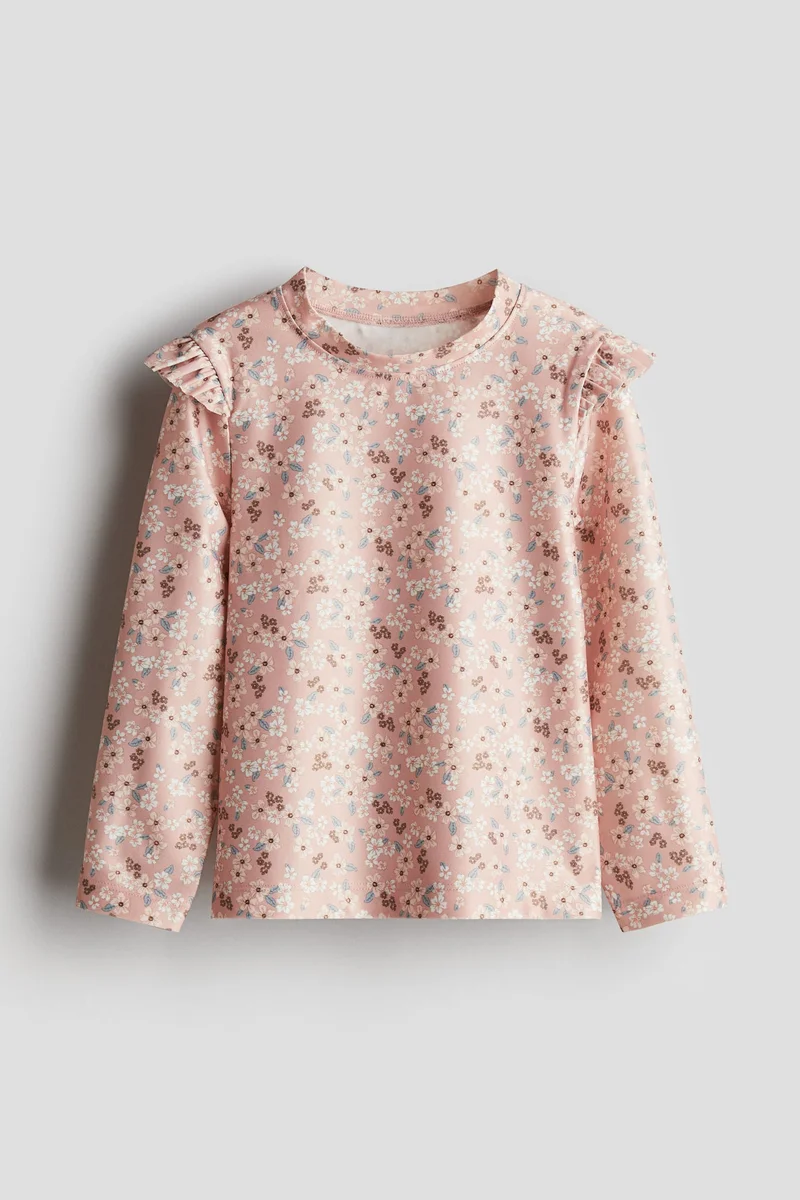 H&M UPF 50 frill-trimmed swim top