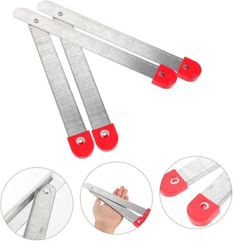2 Sets Heavy Duty Folding Ladder Hinges Replacement Metal Tie Rods Accessories - Image 4