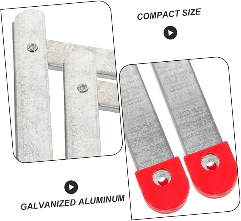 2 Sets Heavy Duty Folding Ladder Hinges Replacement Metal Tie Rods Accessories - Image 5