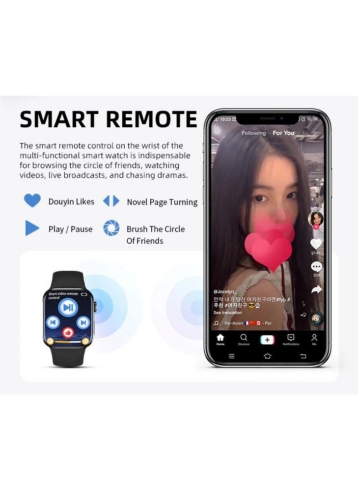 HW HW8 Max - Black: Large Display, IP67 Water Resistance, Real-Time HR Monitoring, Notification Sync, Fitness Modes.  - Image 2