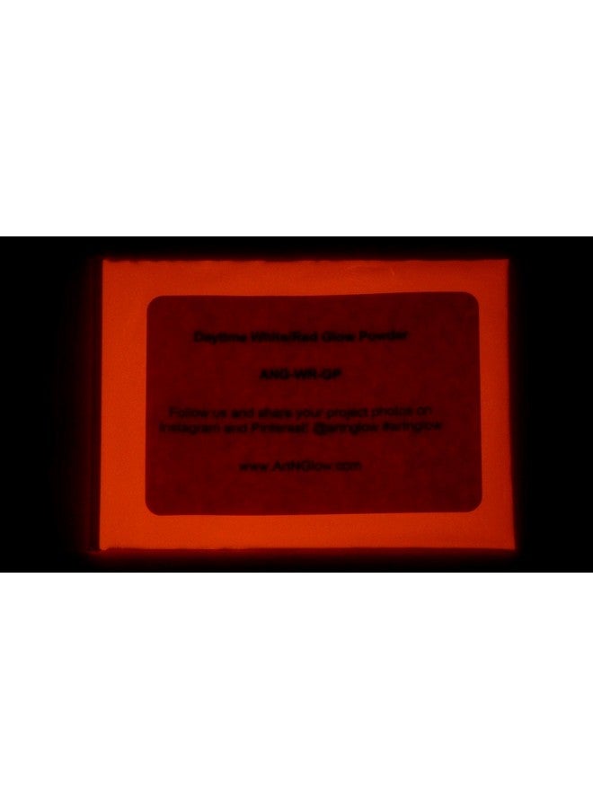 Art 'N Glow Glow In The Dark Pigment Powder Neutral And Fluorescent Color For Art Painting Fine Art Nail Art Paint And Diy Crafts Non Toxic Long Lasting 10+ Color Options Neutral Red (12 Grams) - Image 1