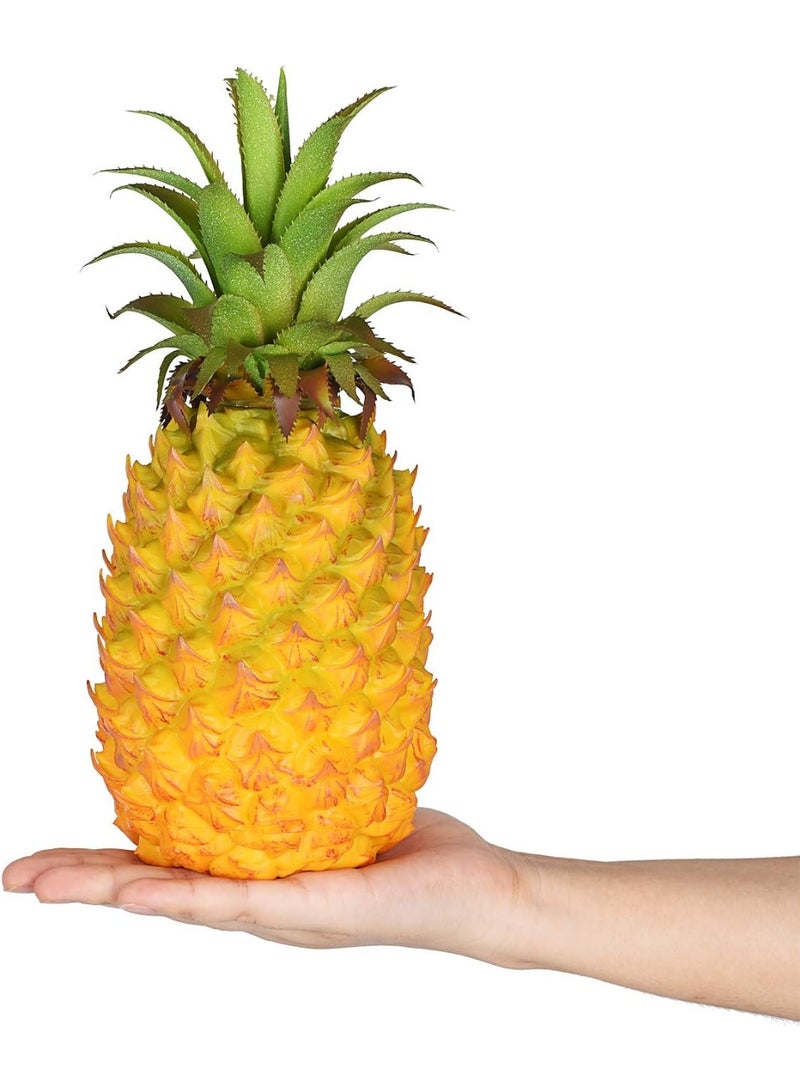 2 Pack Artificial Pineapple, Realistic Fake Fruit, 10.2" - Image 3