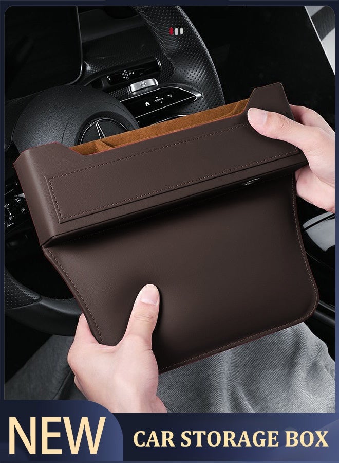 Car Organizer Set，Leather car seat back storage organizer，Built-in fast charging port，Seat gap filling pad/car storage box/car center console storage box/car interior accessories/car storage bag/mobile phone wallet coin key storage bag - Image 3