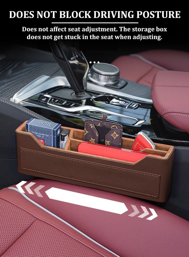 Car Organizer Set，Leather car seat back storage organizer，Built-in fast charging port，Seat gap filling pad/car storage box/car center console storage box/car interior accessories/car storage bag/mobile phone wallet coin key storage bag - Image 4