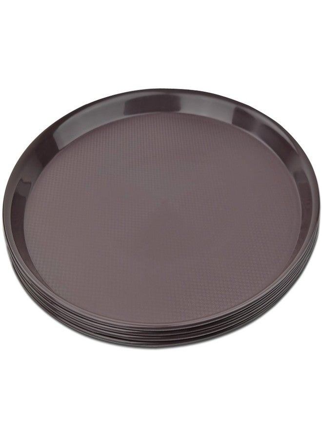 Ggbin Round Serving Tray for Food, Set of 4 Fast Food Serving Trays - Image 5