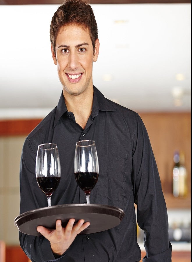 Ggbin Round Serving Tray for Food, Set of 4 Fast Food Serving Trays - Image 3