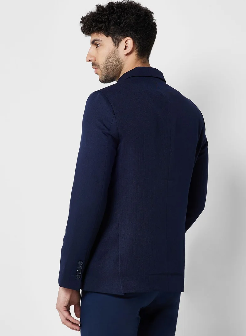 Robert Wood Double Breasted Slim Fit Blazer