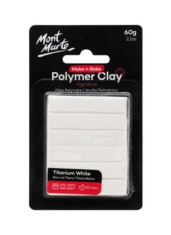 Mont Marte Make And Bake Polymer Clay 60gm Content Titanium White  - Image 1