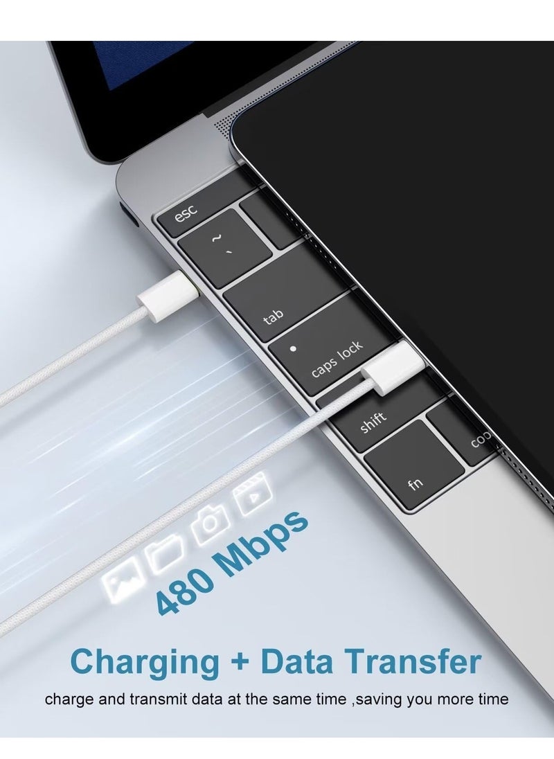Generic - NEW MFi Certified iPhone 15 Fast Charger – 2-Pack 20W USB-C Power Adapter with Extra-Long 2M USB-C Cable for iPhone 15/15 Pro/15 Pro Max, iPad Pro/Air/Mini - Image 1