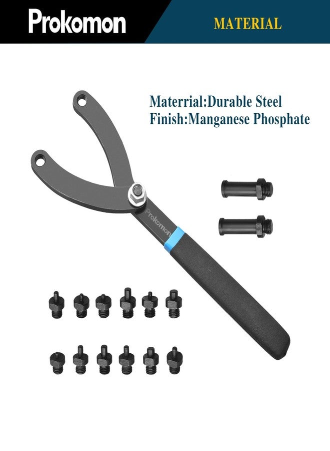 Prokomon 15Pc Adjustable Pin Spanner Wrench Set/Variable Cylinder Fan Clutch Pully Holder Wrench with Soft Handle - Image 3
