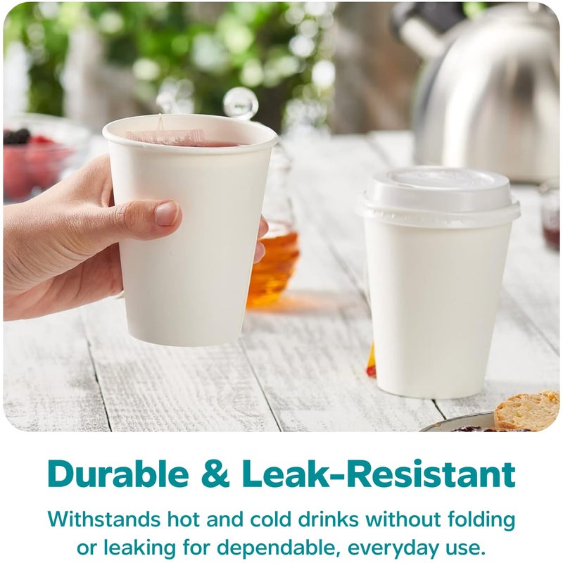 GUSTO [8 oz.- 100 Pack Paper Hot Cups, Coffee Cups - White (formerly Comfy Package) - Image 3