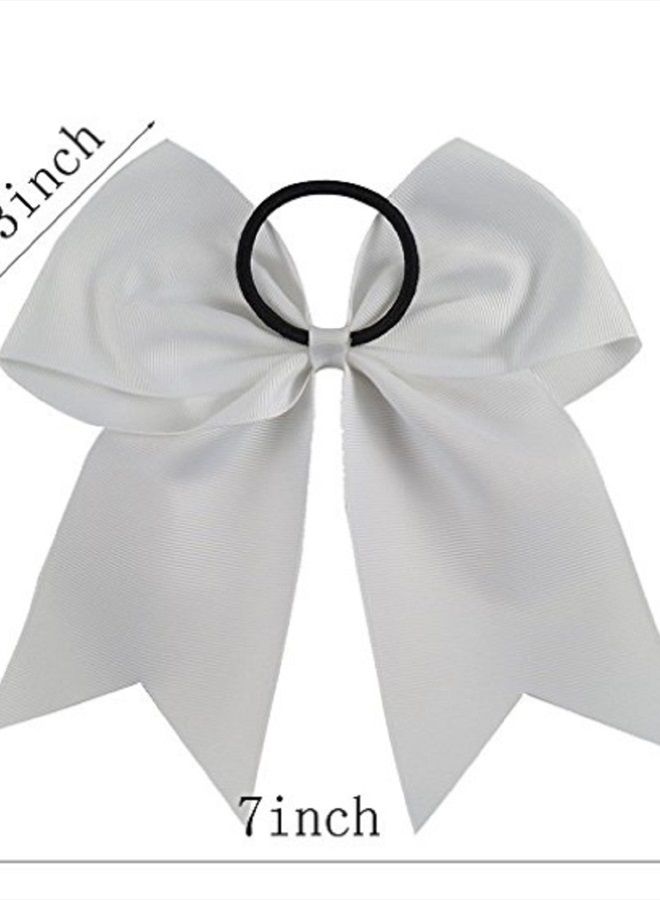 Kenz Laurenz Cheer Bows Gold Cheerleading Softball - Gifts for Girls and Women Team Bow with Ponytail Holder Complete your Cheerleader Outfit Uniform Strong Hair Ties Bands Elastics by Kenz Laurenz (1) - Image 5