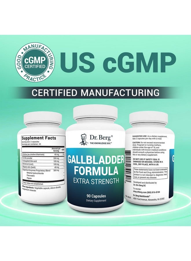 Dr. Berg Nutritionals Dr. Berg Gallbladder Formula Extra Strength - with Ox Bile Powder and Conjugated Bile Acid - Digestive Enzymes Proprietary Blend - Full 45-Day Supply - 90 Vegetable Capsules - Image 5