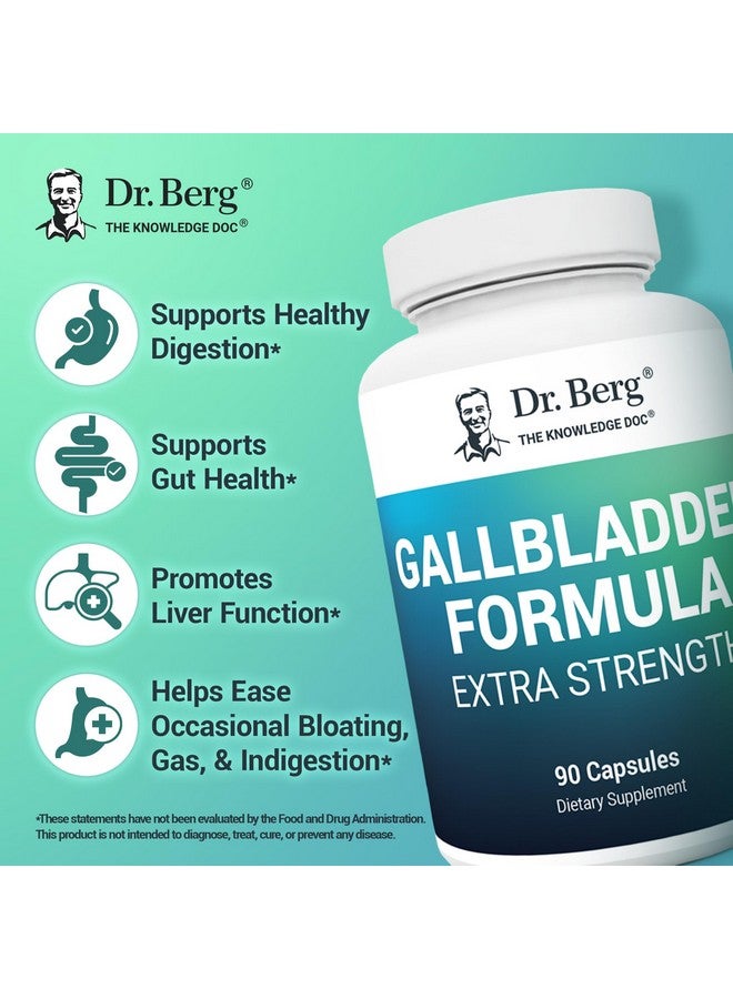 Dr. Berg Nutritionals Dr. Berg Gallbladder Formula Extra Strength - with Ox Bile Powder and Conjugated Bile Acid - Digestive Enzymes Proprietary Blend - Full 45-Day Supply - 90 Vegetable Capsules - Image 3