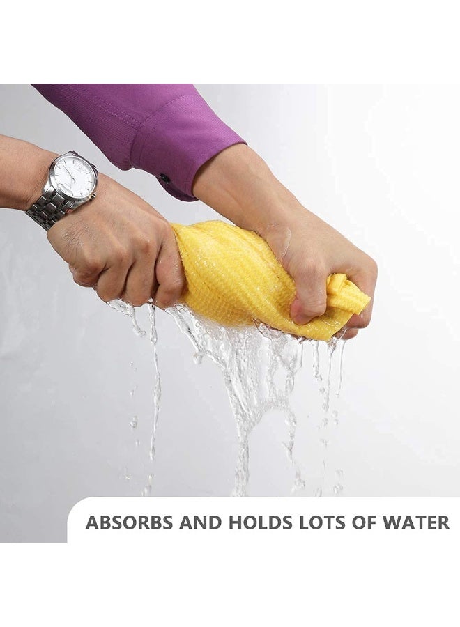 SWORD PRO 6D Concave Convex Cleaning Chamois 64x43cm PVA Car Drying Towel – Super Absorbent Waffle Weave Structure, Soft Scratch-Free Multipurpose Cloth for Car Wash, Glass, Furniture, Hair & Floor Cleaning, Durable Reusable Design with Storage Tube - Image 5