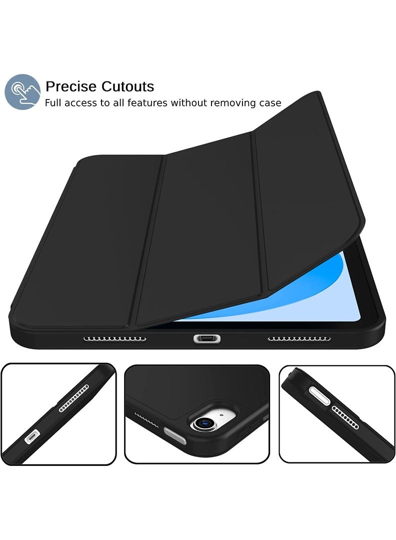 Theodor حافظة لجهاز iPad Air الجيل السادس 11 بوصة M2 (2024)، iPad Air الجيل الخامس (2022) / iPad Air الجيل الرابع (2020) 10.9 بوصة - غطاء خلفي مرن ناعم مع حامل قلم أسود - Image 3