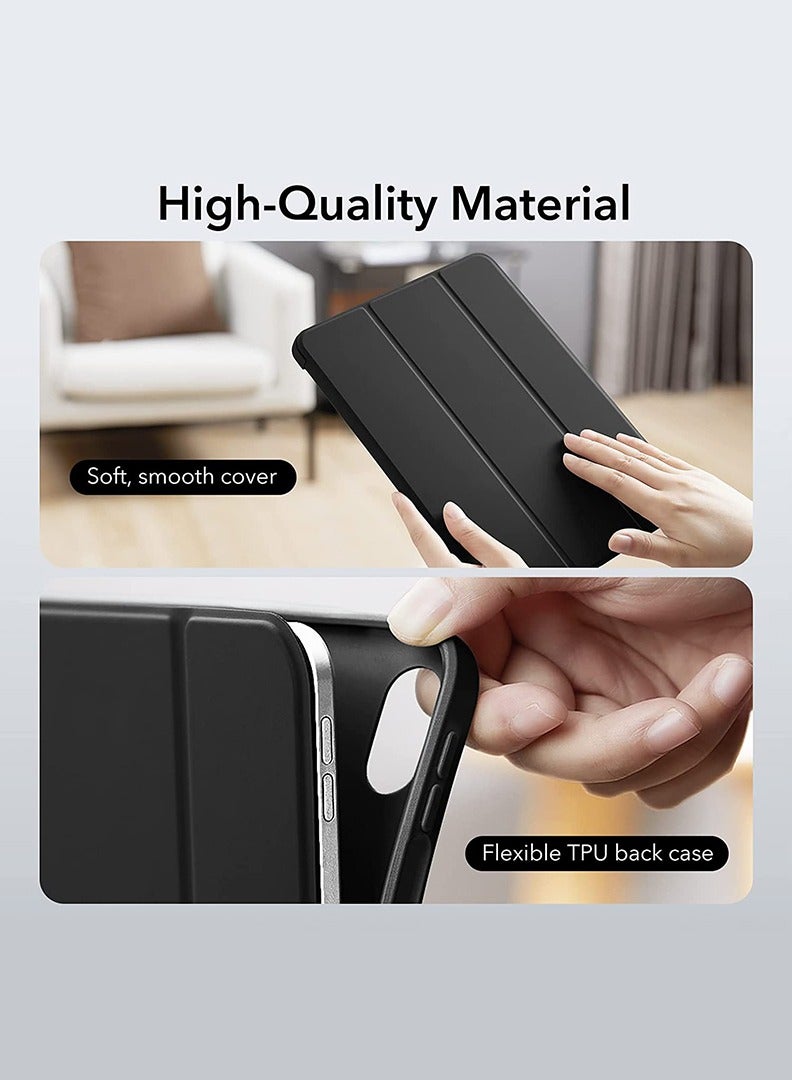 Theodor حافظة لجهاز iPad Air الجيل السادس 11 بوصة M2 (2024)، iPad Air الجيل الخامس (2022) / iPad Air الجيل الرابع (2020) 10.9 بوصة - غطاء خلفي مرن ناعم مع حامل قلم أسود - Image 4