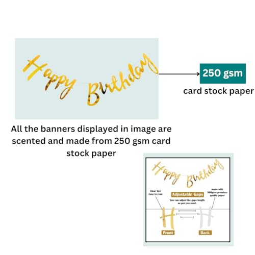 HK balloons Pack Of 44 Pcs Happy Birthday Banner Decoration Kit Set With Pink & Gold White Metallic Balloons & Foil Curtain - Image 5