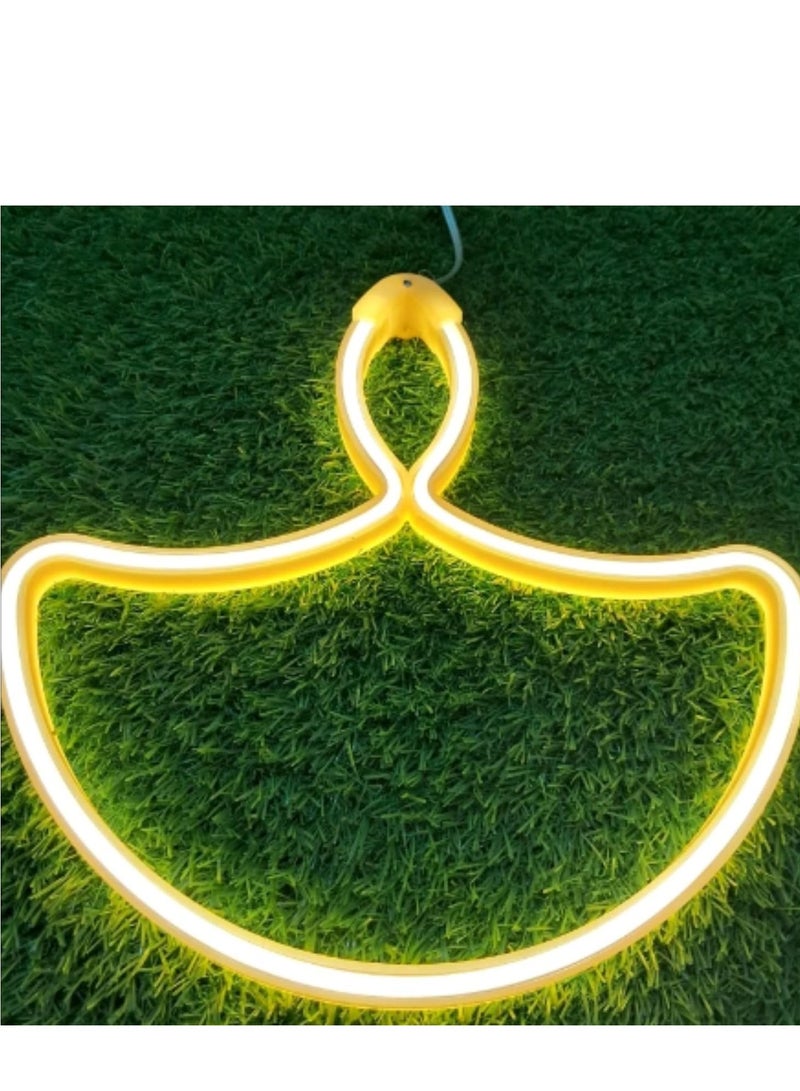 Generic Diwali Diya Neon Sign Strip Lights, LED Strip Rope Lights for Home Party Supplies Decor Accessory | for Diwali Room Indoor Outdoor Decoration Light, Electric AC Plug (Warm White)30CM  - Image 2