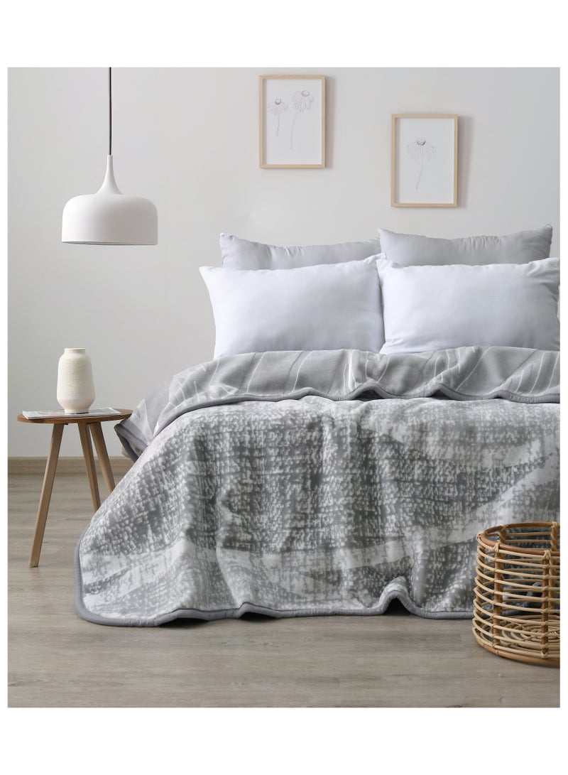 Morano Cloudy Blanket 220 x 240 cm Reversible 2 Ply Polyester Luxury, With Intricate Printed Front And Embossed Backside, Weighted Soft Warm Blanket For Home And Comfort - Image 2