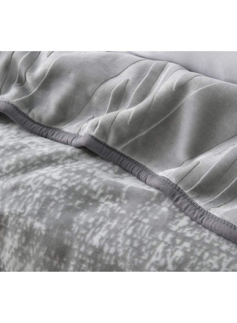 Morano Cloudy Blanket 220 x 240 cm Reversible 2 Ply Polyester Luxury, With Intricate Printed Front And Embossed Backside, Weighted Soft Warm Blanket For Home And Comfort - Image 3