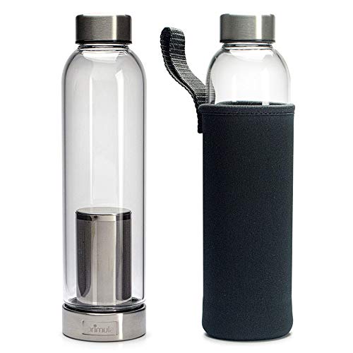 Primula Travel Bottle Cold Brew Coffee Maker with Filter and Insulating Sleeve, 20 oz, Clear - Image 1