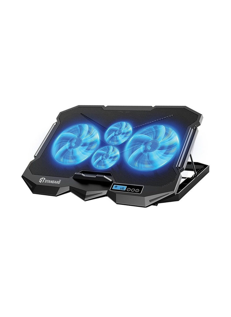 Ice - ICE-04 Plus Gaming Cooler – USB-A Powered LED Light Cooling Pad with LCD Screen, Adjustable Fan Speeds & Enhanced Heat Dissipation for Laptops & Consoles - Image 1