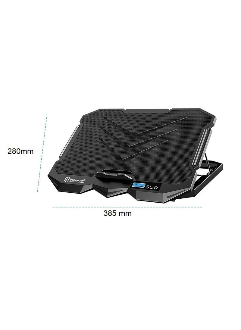 Ice - ICE-04 Plus Gaming Cooler – USB-A Powered LED Light Cooling Pad with LCD Screen, Adjustable Fan Speeds & Enhanced Heat Dissipation for Laptops & Consoles - Image 1