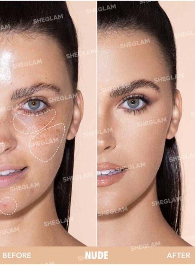 SHEGLAM Like Magic 12HR Full Coverage Concealer Nude - Image 3